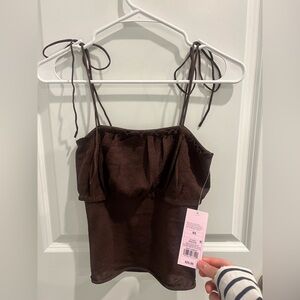 Target Brown Crop Top